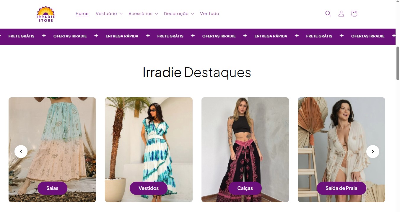 Loja Virtual de Moda Feminina