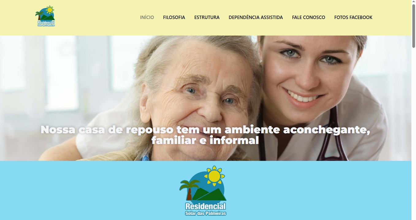 Site para Casa de Repouso