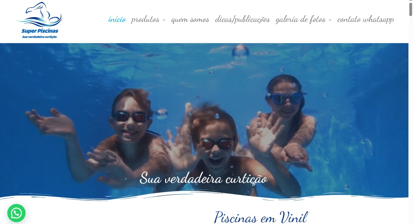 Site para Empresa de Piscinas